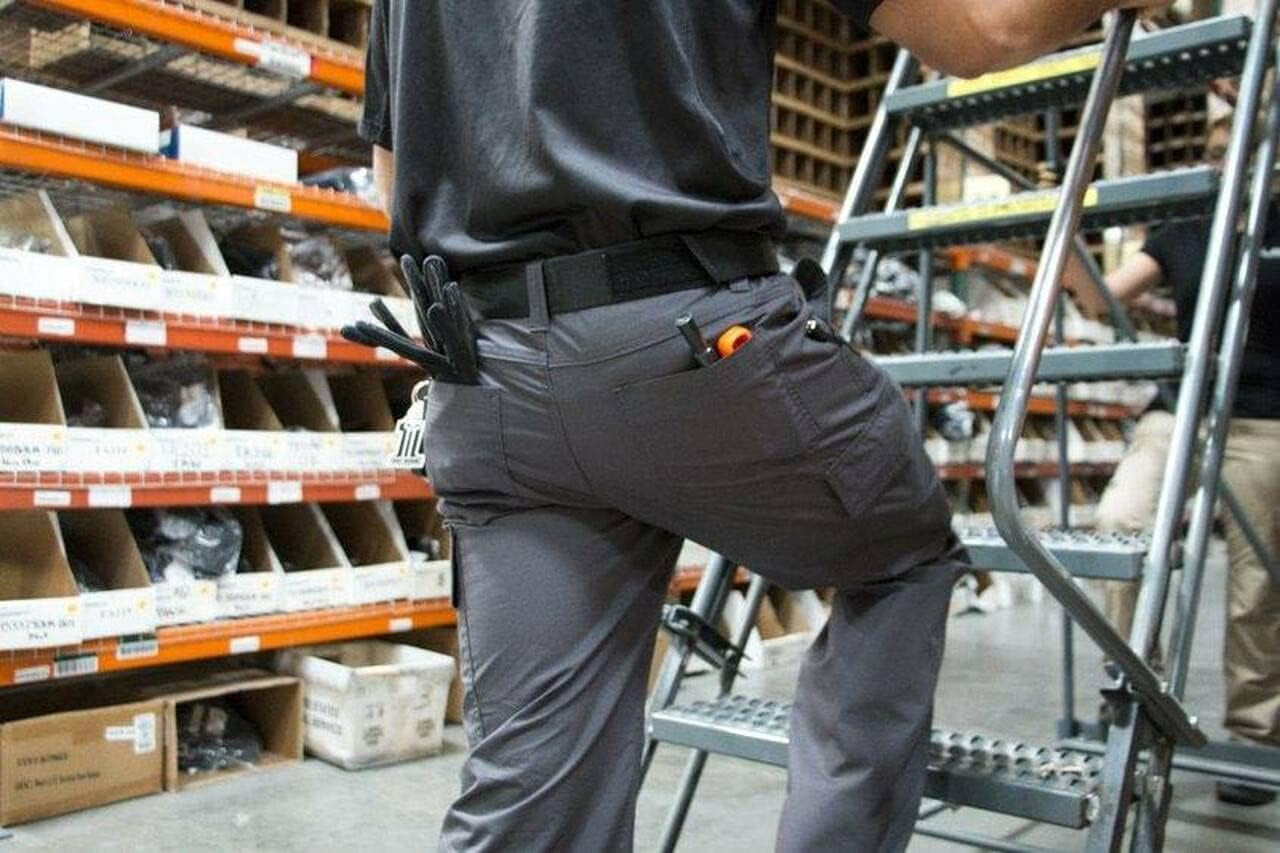 Men'S Core Cargo Lightweight Tactical Pants, Durable Ripstop Cargo Pants for Men, Stretch Waistband CCW Pants