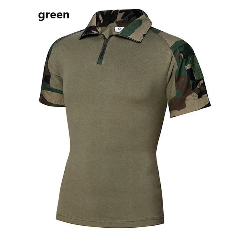 ZOGAA New 2019 Men Polo Tactical Polo Casual Solid Shirts for Men Short Sleeve Top Camouflage Men'S Short Sleeve Polo Shirts Men