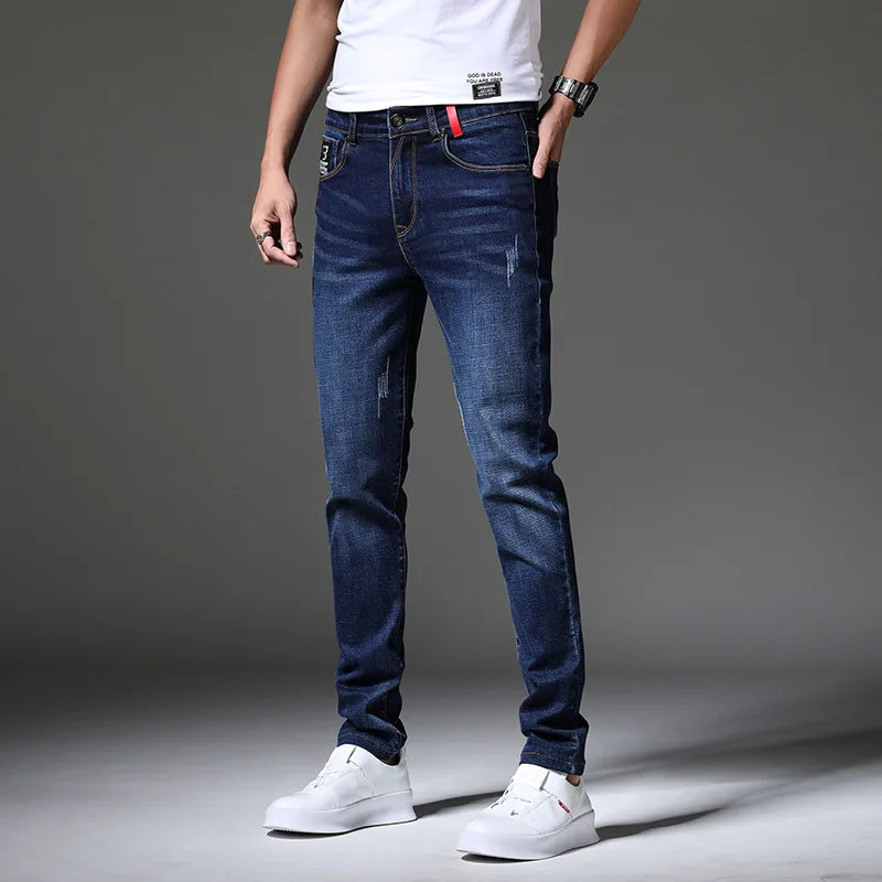 Brand Men Jeans Slim Fit Skinny Denim Jeans Designer Elastic Straight Jeans Stretch Trousers Jeans for Men