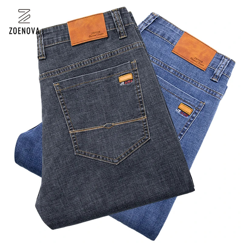 HIQOR Jeans Men 2023 Men'S Fashion Business Jeans Classic Style Stretch Loose Jean Pants Male Brand Denim Trousers Black Pants