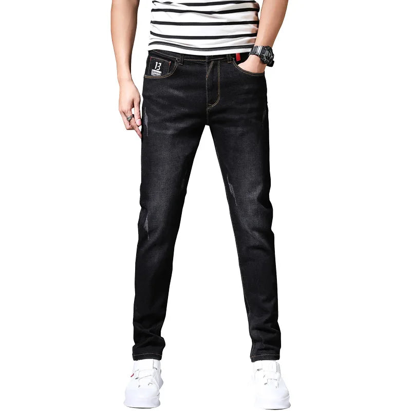 Brand Men Jeans Slim Fit Skinny Denim Jeans Designer Elastic Straight Jeans Stretch Trousers Jeans for Men