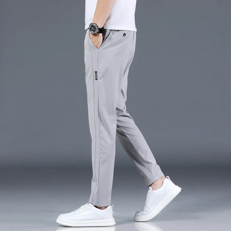 Brand Summer Men'S Casual Pants Men Slim Fit Work Elastic Waist Jogger Pant Outdoor Long Trousers Sweatpants Male plus Size 38