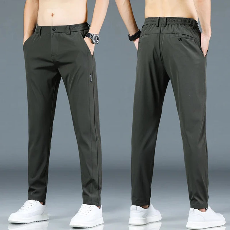 Brand Summer Men'S Casual Pants Men Slim Fit Work Elastic Waist Jogger Pant Outdoor Long Trousers Sweatpants Male plus Size 38